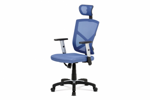 Kancelářská židle modrá houpací, MESH KA-H104 BLUE