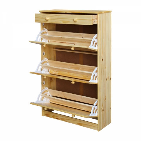 Výklopný botník z masivu borovice 8833 lak 