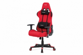 Kancelářská židle, červená, houpací, KA-F05 RED