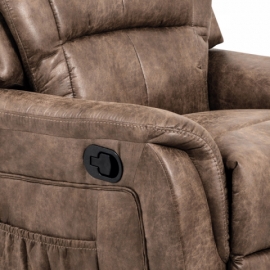 Polohovací relaxační TV křeslo s podnožkou coffee kov černá TV-5053 COF3