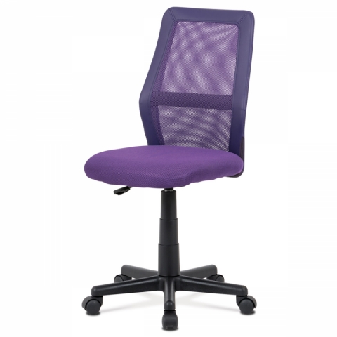 Kancelářská židle fialová, kříž černý, MESH KA-V101 PUR