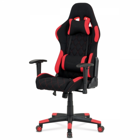 Kancelářská židle, červená, houpací, KA-V606 RED