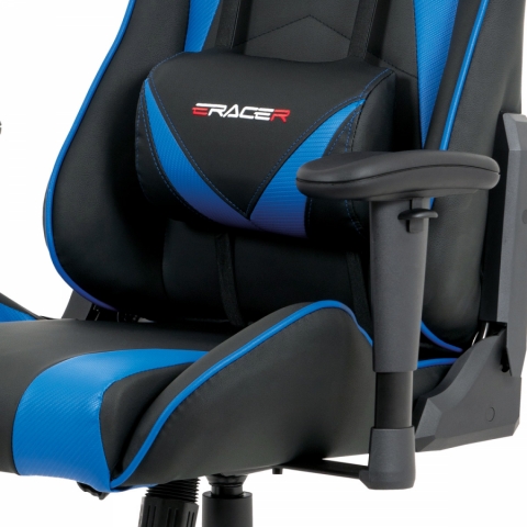 <![CDATA[Herní židle křeslo, modro černá, houpací, KA-F03 BLUE Autronic]]>