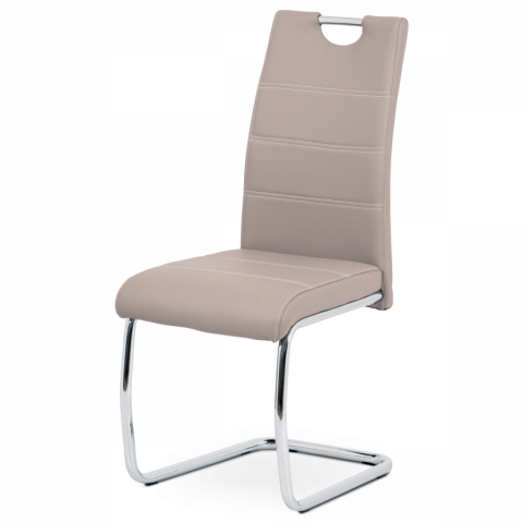 Jídelní židle béžová chrom, HC-481 LAN