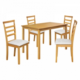 Jídelní set pro 4 osoby masiv, stůl + 4 židle, LIVORNO lak 4824