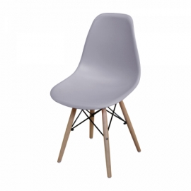 Jídelní židle plastová šedá, UNO 3142