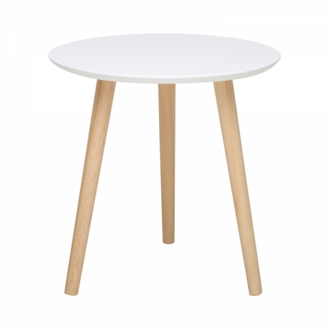 Odkládací stolek bílý masiv borovice, IMOLA 1 FN2709
