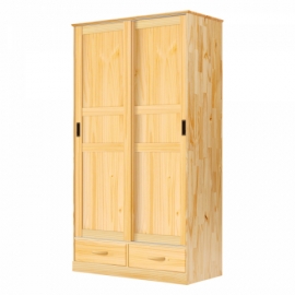 Šatní skříň s posuvnými dveřmi masiv borovice 2dveřová ONIX 207281