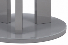 Jídelní stůl pr. 108 cm, sklo šedé + MDF šedá AT-4003 GREY