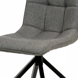 Jídelní židle, hnědá látka + ekokůže, kov antracit HC-396 COF2
