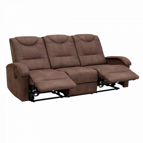 Polohovací sedačka trojsed pohovka hnědá Bob 3 