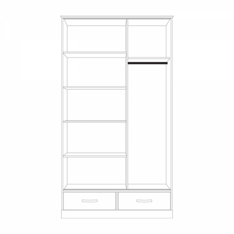 <![CDATA[Šatní skříň s posuvnými dveřmi masiv borovice 2dveřová ONIX 207281 Idea]]>