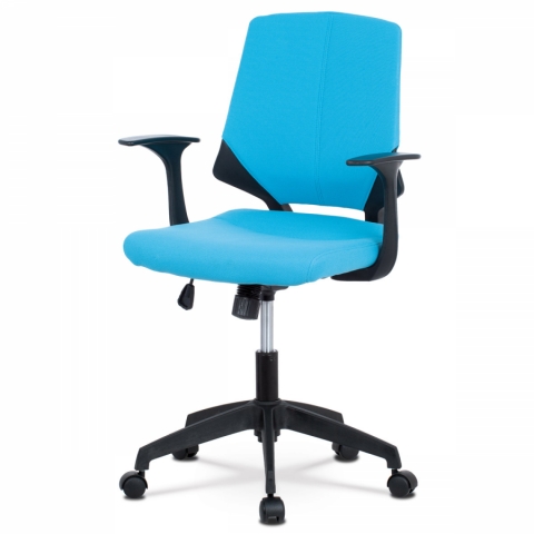 Kancelářská židle modrá, černé područky, KA-R204 BLUE 