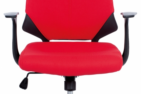 <![CDATA[Kancelářská židle červená černé PP područky KA-R204 RED Autronic]]>
