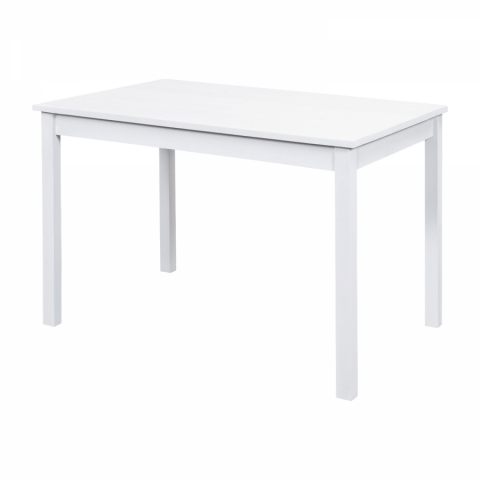 Jídelní stůl bílý pro 2 - 4 osoby masiv borovice 118X75, 8848B 