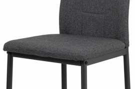 Jídelní židle, šedá látka, antracit kov mat DCL-391 GREY2