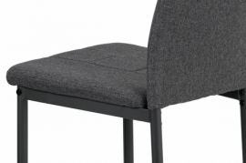 Jídelní židle, šedá látka, antracit kov mat DCL-391 GREY2
