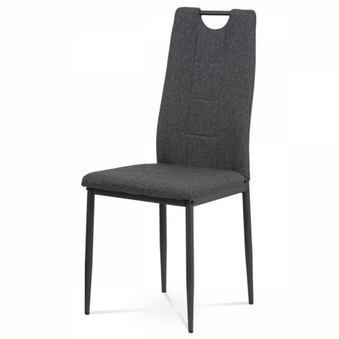 Jídelní židle šedá látka, antracit kov mat, DCL-391 GREY2 
