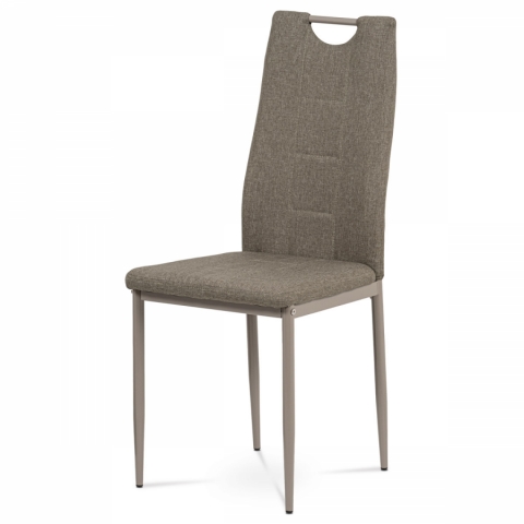 Jídelní židle, cappuccino, kov lesk DCL-393 CAP2 