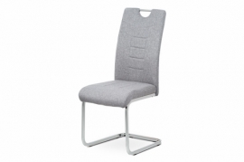 Jídelní židle stříbrná, kovová chrom podnož DCL-404 SIL2 