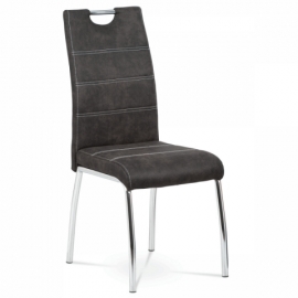 Jídelní židle, šedá, látka vintage, HC-486 GREY3