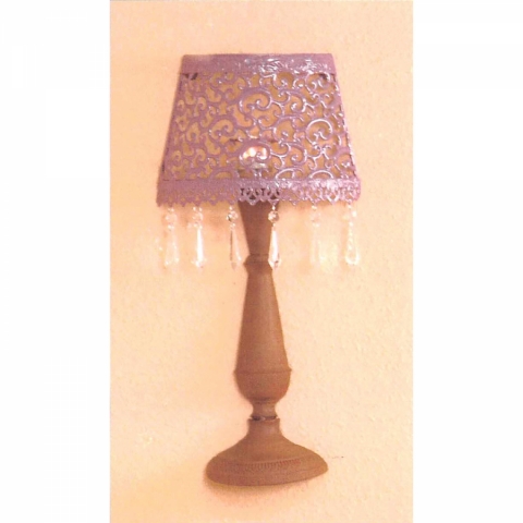 Nástěnná dekorativní kovová lampa fialová/hnědá 566BRL