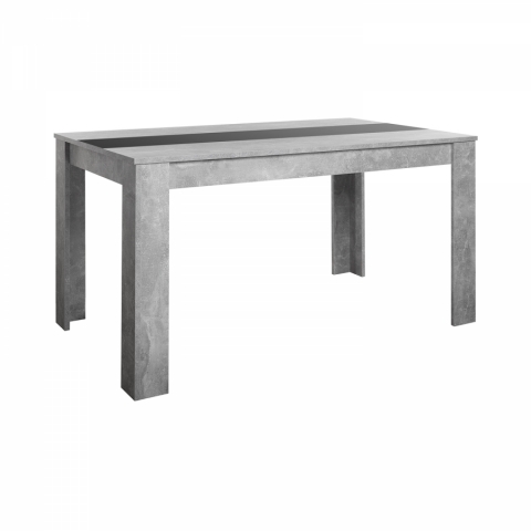 Jídelní stůl 138x80 pro 4 - 6 osob beton pruh bílý nebo černý Nikolas