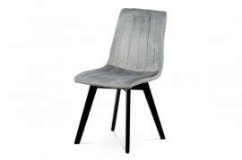 Jídelní židle stříbrná sametová látka, CT-617 SIL4 