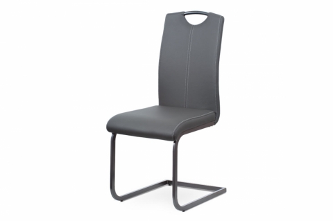 Jídelní židle šedá kovová pohupovací podnož šedý lak DCL-613 GREY 