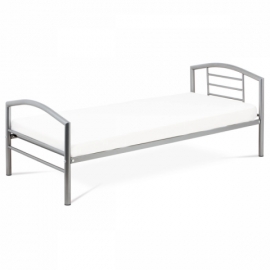 Kovová postel 90x200 šedá, BED-1900 SIL 