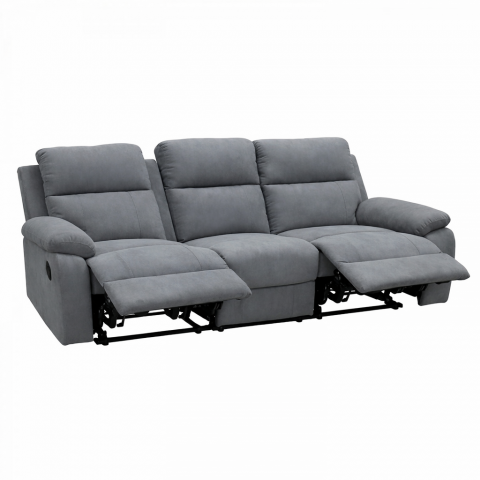 Polohovací pohovka sedačka šedá POHODA 3 