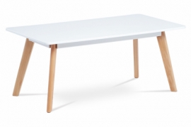 Konferenční stolek 110x55 bílý matný, masiv buk, ACT-666 WT 