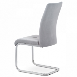 Jídelní židle, potah šedá sametová látka, kovová pohupová podnož, chrom DCL-440 GREY4