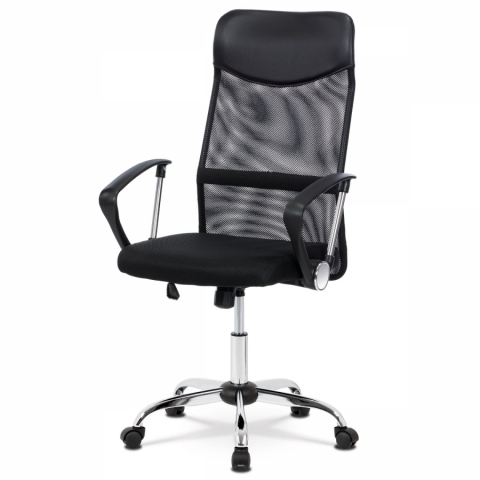 Kancelářská židle s podhlavníkem černá MESH KA-E305 BK