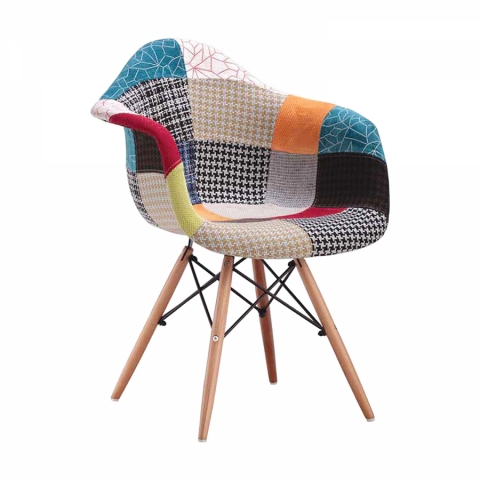 Jídelní židle s područkami,  DUO patchwork barevná 3136