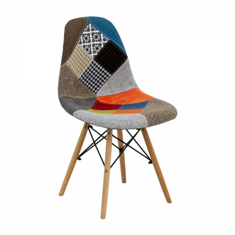 Jídelní židle patchwork barevná, Uno 3160