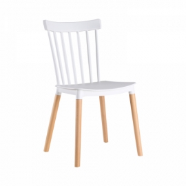 Jídelní židle plastová bílá, Beta 3174