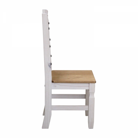 <![CDATA[Jídelní židle bílá masiv borovice vosk Corona 160204B Idea]]>