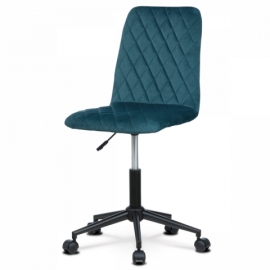 Kancelářská židle dětská modrá sametová KA-T901 BLUE4 