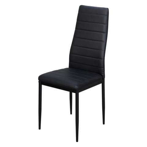 Jídelní židle černá, kovové nohy, Sigma