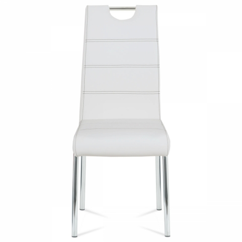 Jídelní židle bílá ekokůže, HC-484 WT