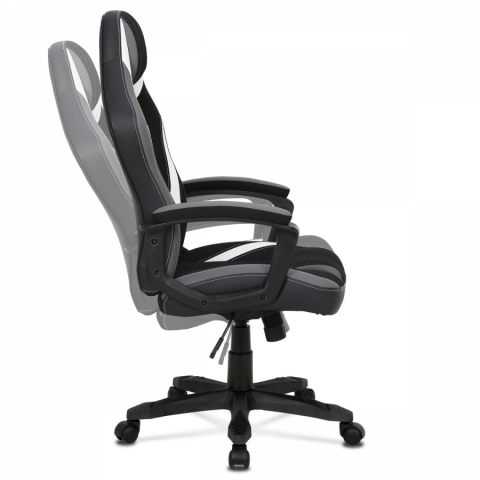 Herní křeslo černé šedé bílé houpací KA-Y326 GREY 