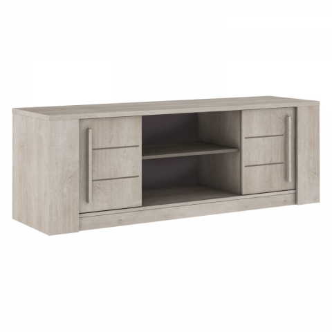 Skříňka pod TV, TV stolek dub/béžový beton, ANTIBES 452879