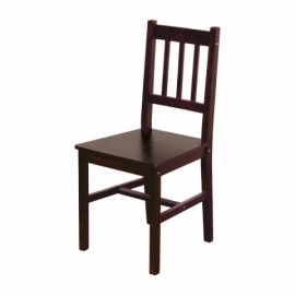 Jídelní židle masiv borovice tmavohnědý lak 869H