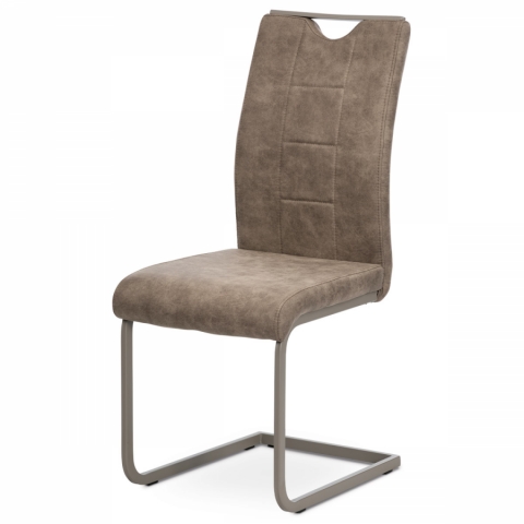 Jídelní židle lanýžová vintage kůže, DCL-412 LAN3 