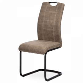 Jídelní židle lanýžová vintage kůže DCL-413 LAN3
