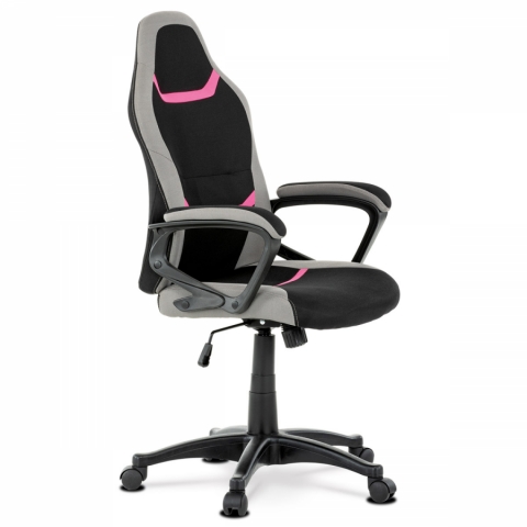 <![CDATA[Kancelářská židle černá, šedá, růžová, KA-L611 PINK Autronic]]>