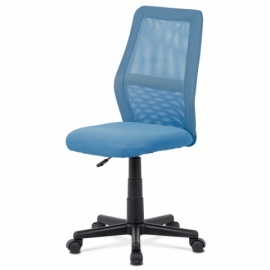 Dětská kancelářská židle modrá MESH a ekokůže KA-Z101 BLUE 