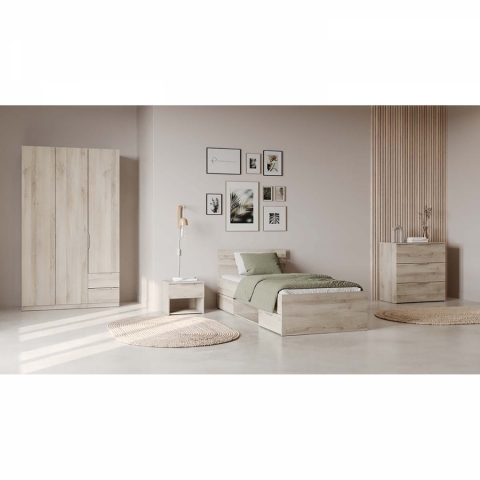 Multifunkční postel 90x200 MICHIGAN dub