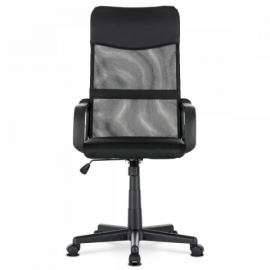Kancelářská židle, potah černá ekokůže a síťovina MESH, houpací mechanismus KA-L601 BK